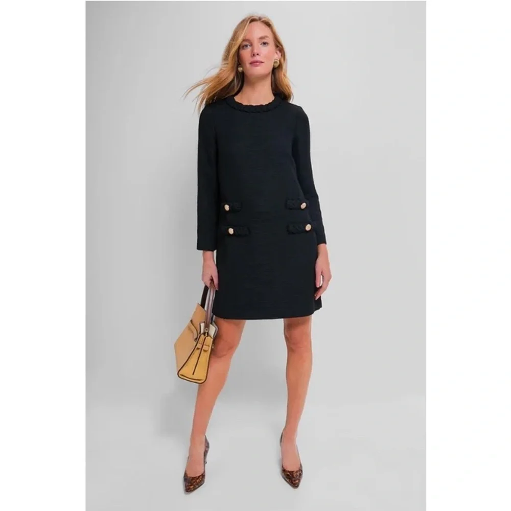 TUCKERNUCK
Black Tweed Long Sleeve Jackie Dress - Picture 2 of 13